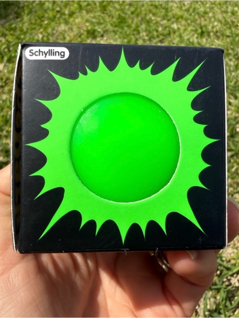 Schylling NeeDoh Neon Green Glow in the dark squishy